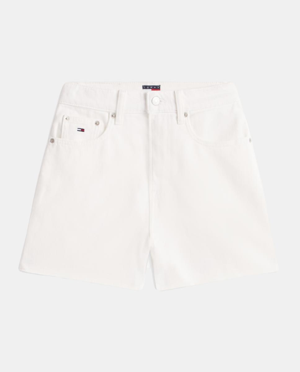 Calções de Ganga Mom Fit Branco-5