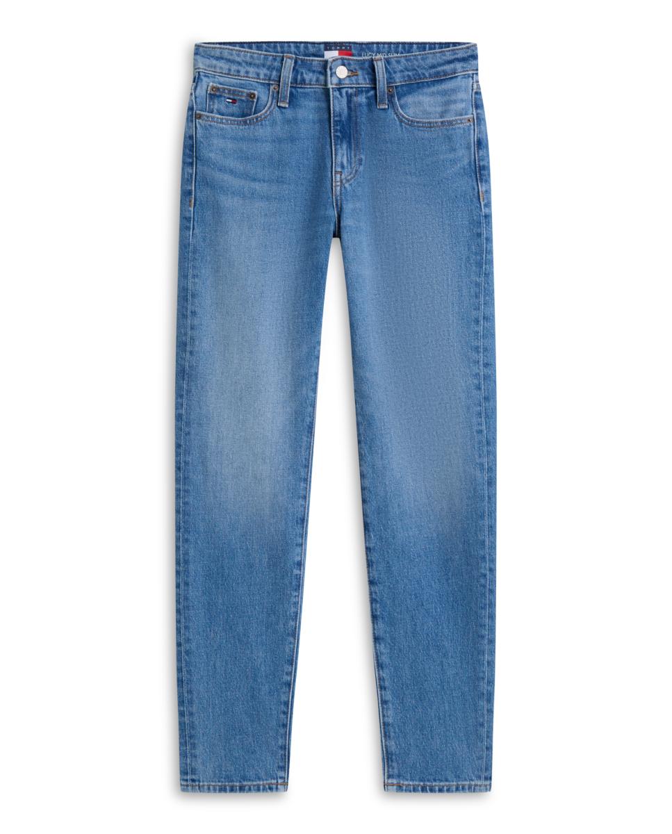 Jeans Lucy de Cintura Média e Slim Fit Azul-5