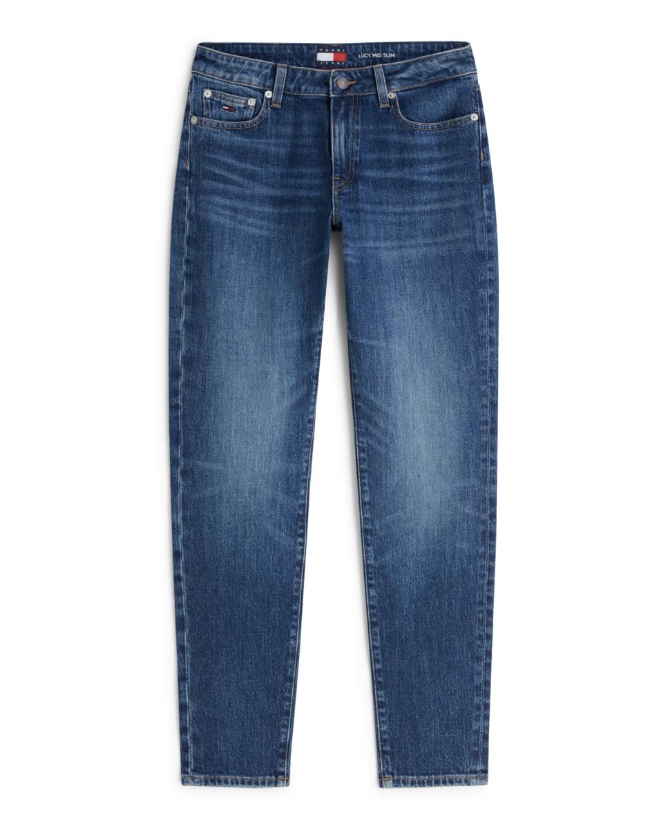 Jeans Lucy de Cintura Média e Slim Fit Azul-índigo-5