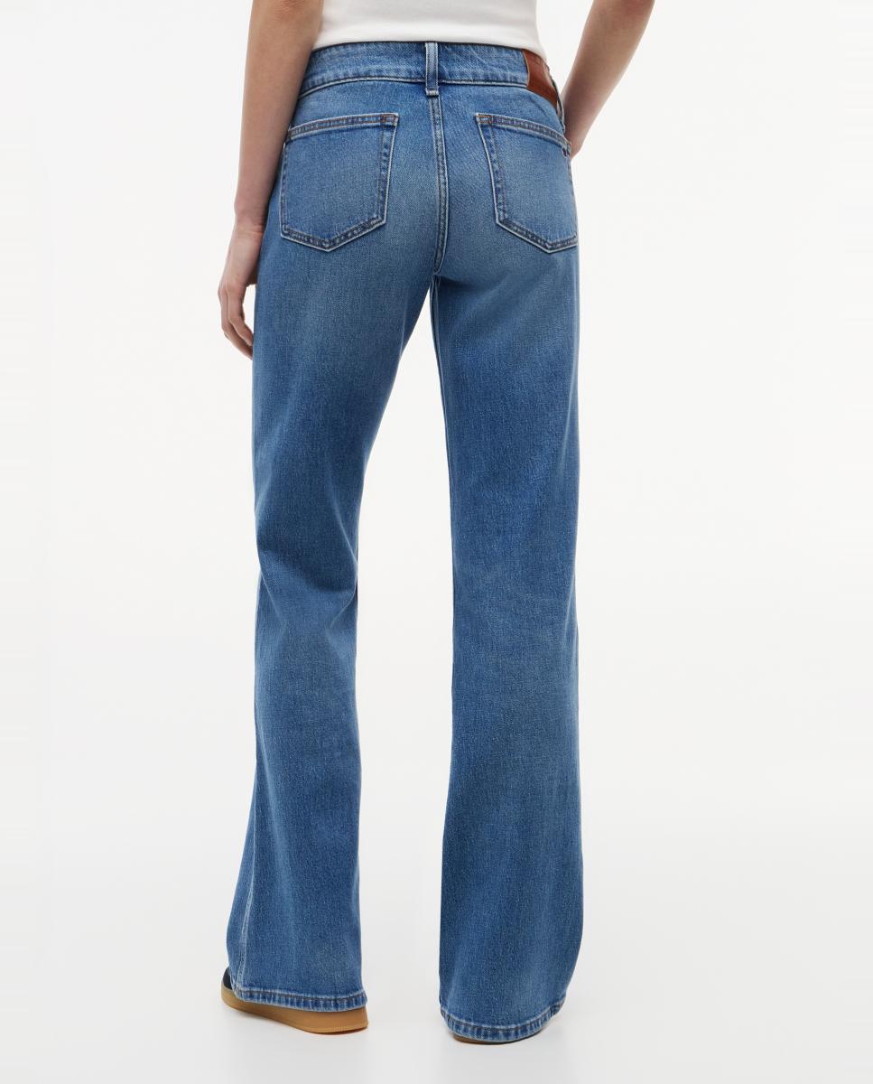 Jeans Sia de Corte Bootcut e Cintura Baixa Azul-3