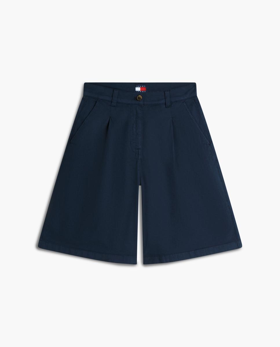 Bermudas Chino com Cintura Subida Azul-marinho-5