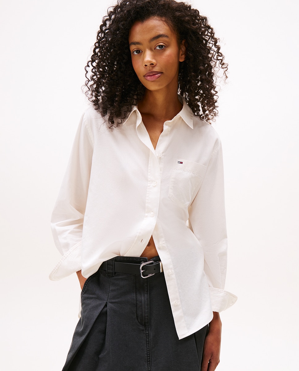 Camisa de Manga Comprida Relaxed Fit Cru-1