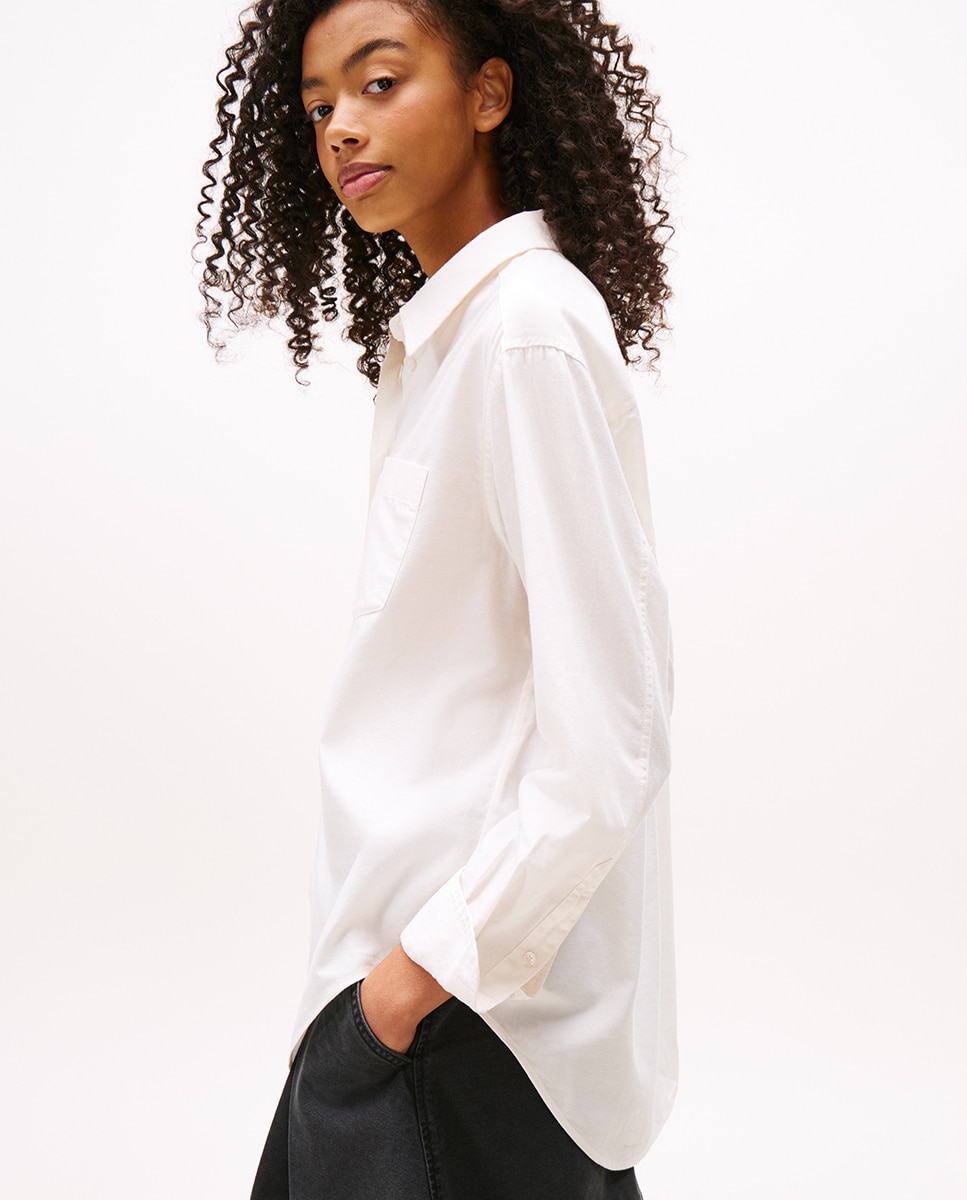 Camisa de Manga Comprida Relaxed Fit Cru-4