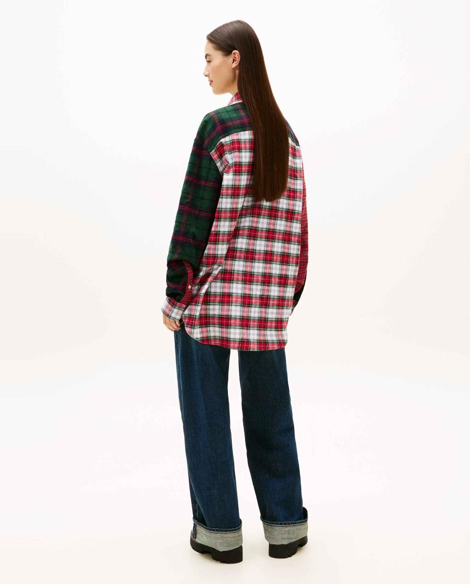 Camisa aos Quadrados Mistos Multicolor-2