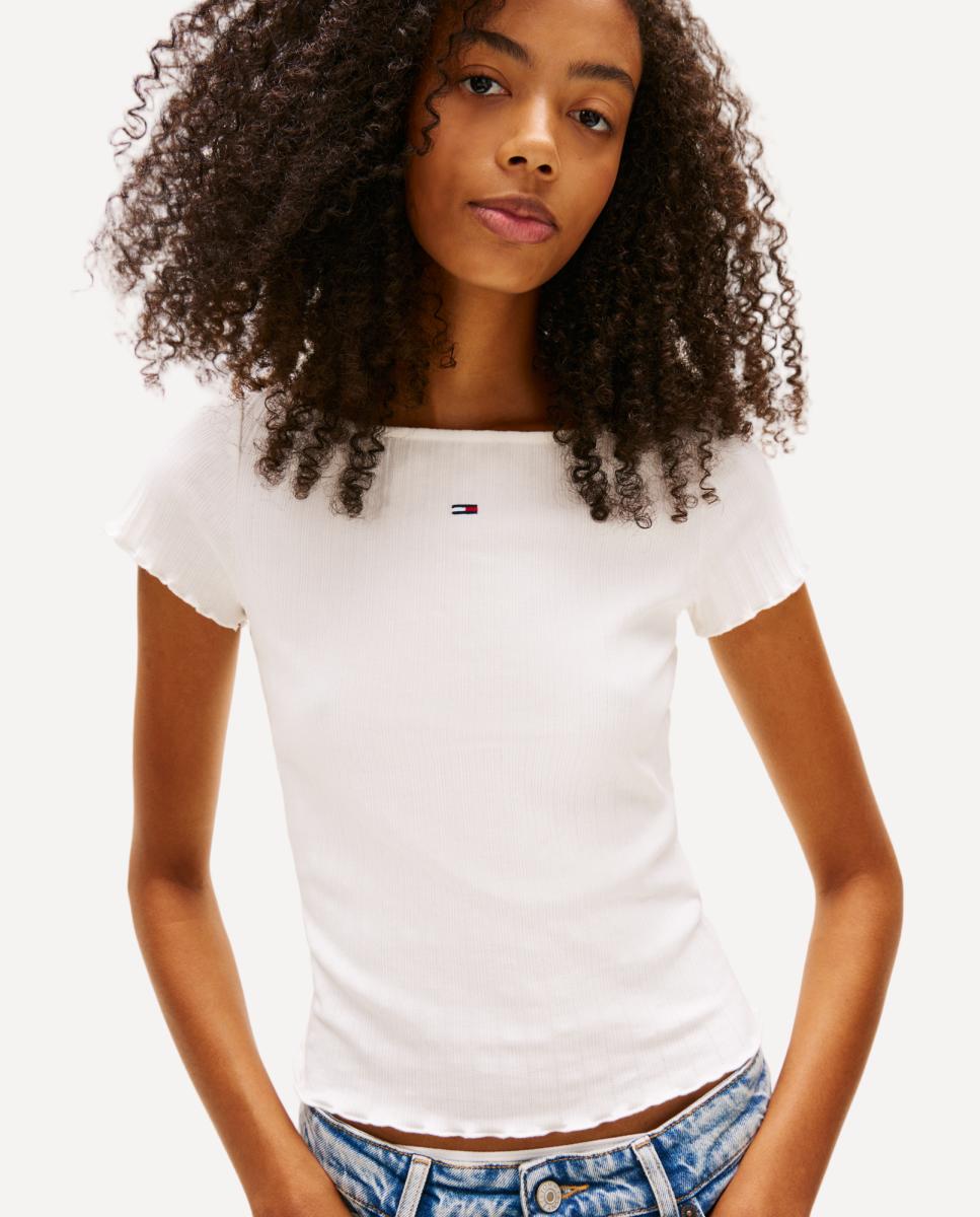 Top Slim Fit com Decote à Barco Cru-3