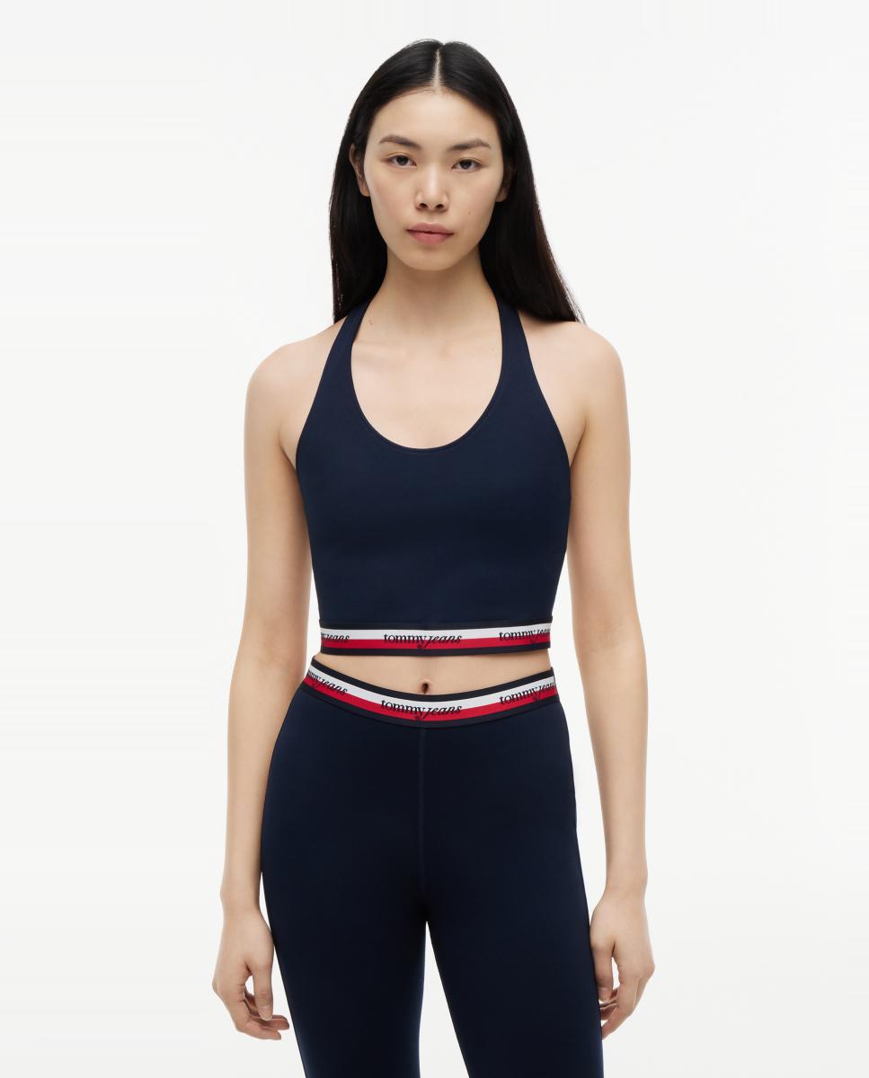 Imagem 0 de Top Slim Fit com Alças Halter e Tecido Elástico.