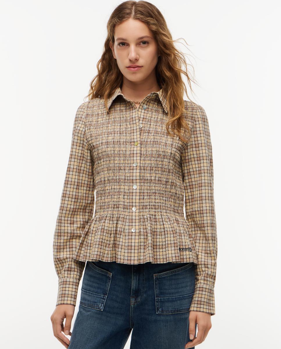 Imagen 0 de Camisa fruncida de Tommy Jeans Amarillo