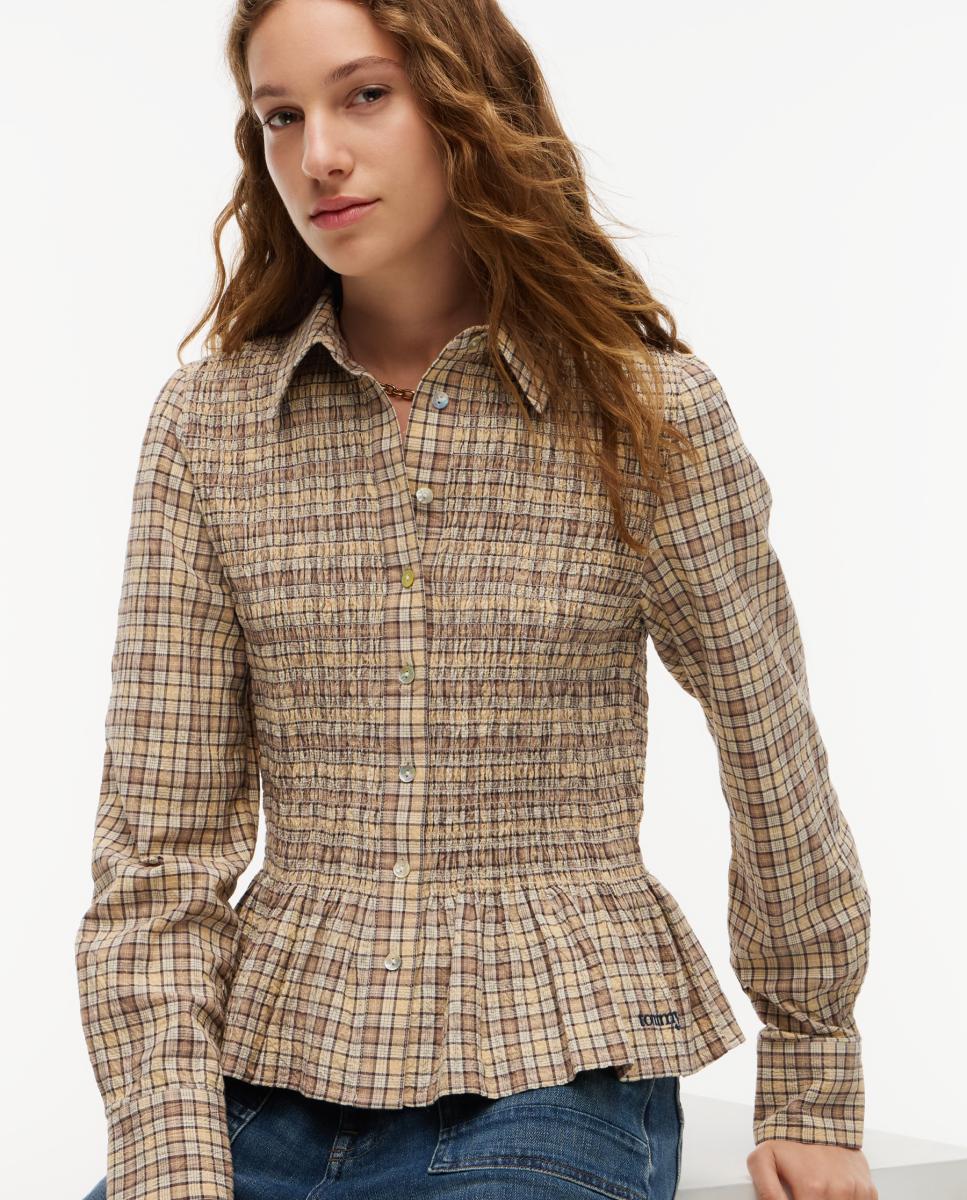 Camisa fruncida de Tommy Jeans - Amarillo Amarillo-3