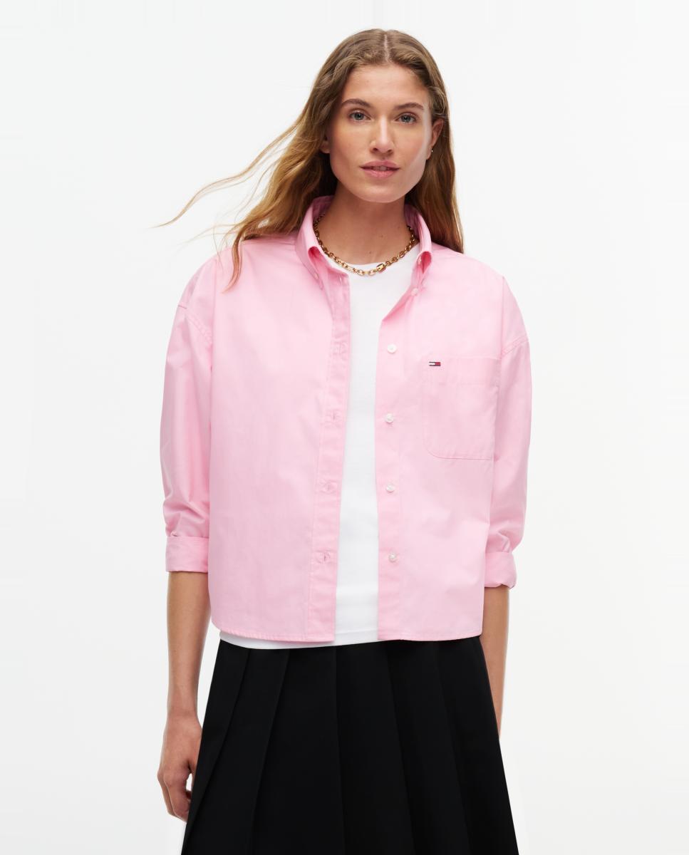 Camisa cropped de Tommy Jeans - Rosa claro Rosa claro-1