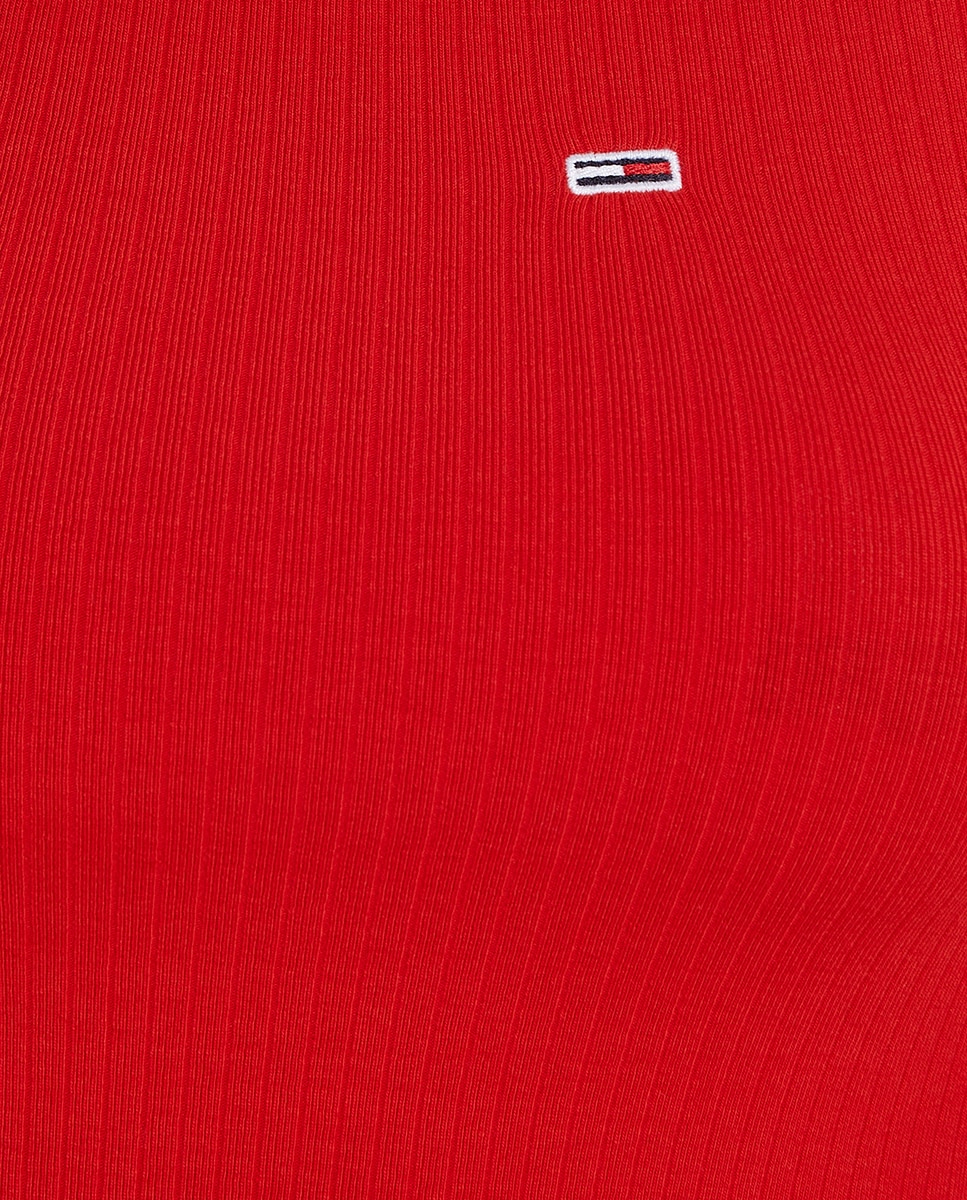 Camisola de mulher com manga comprida e decote à barco Vermelho-6