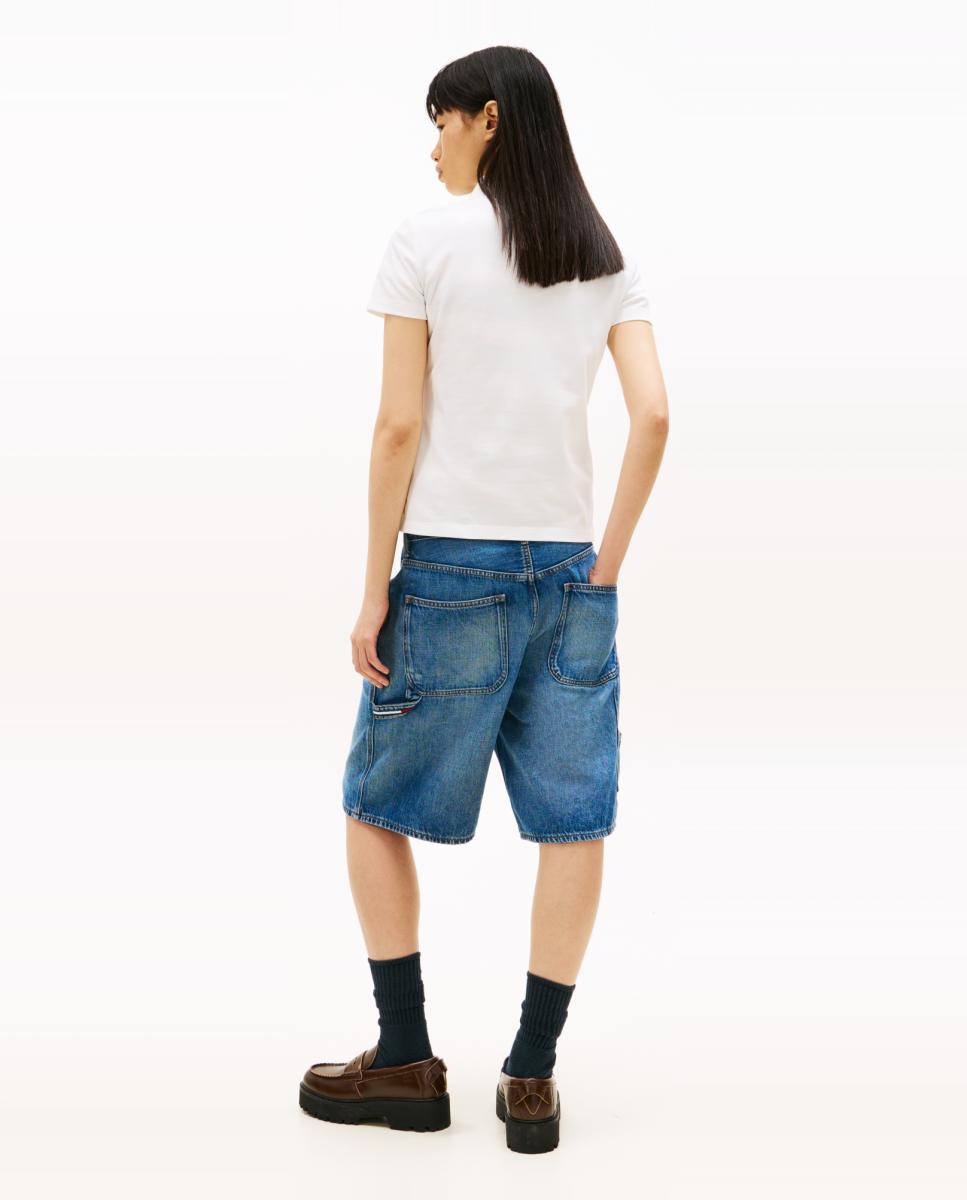 Polo Slim Fit com Manga Curta Branco-2