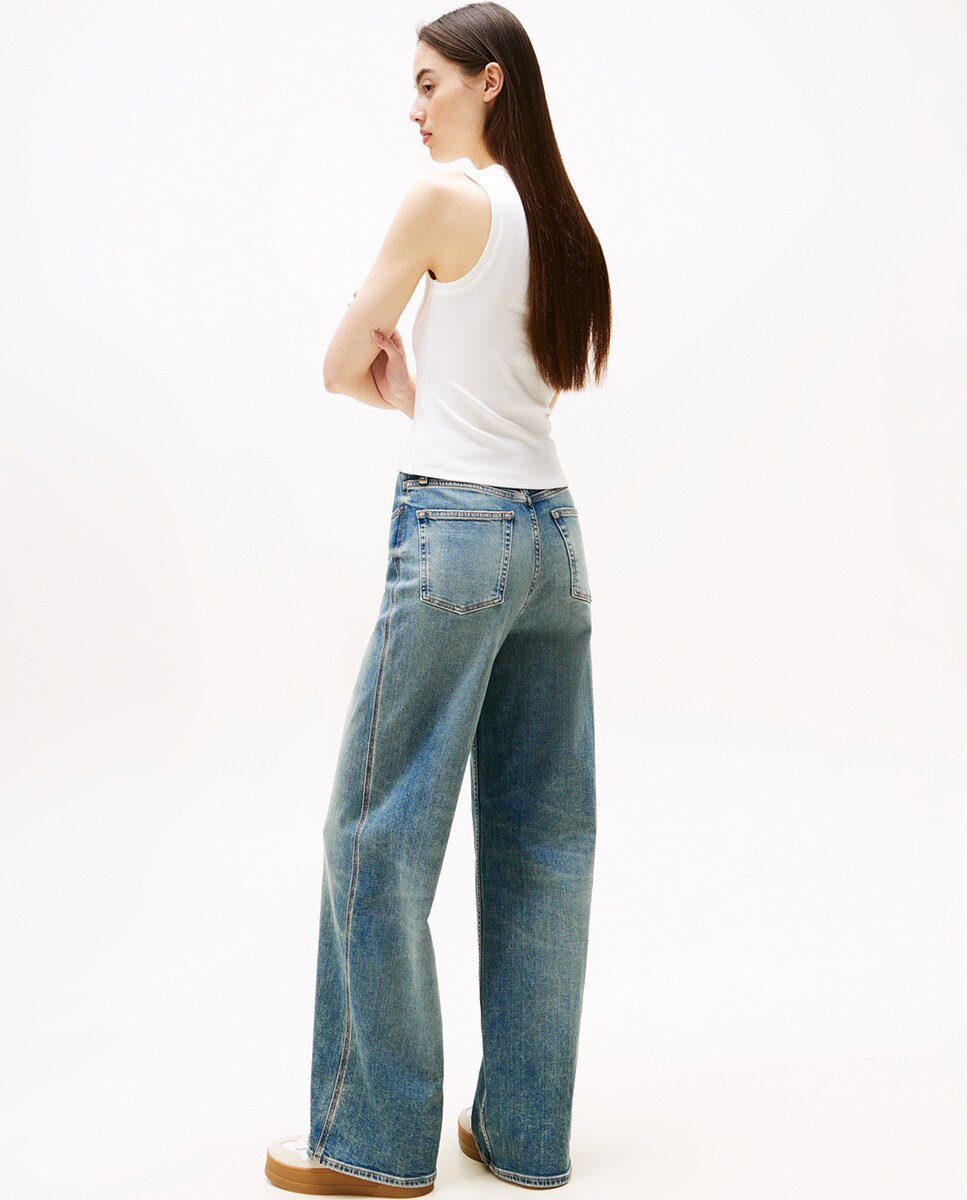 T-shirt sem Mangas com Logótipo a Condizer Cru-2