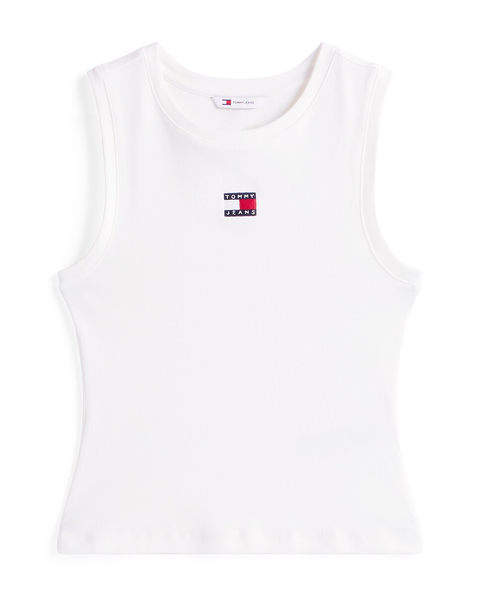 T-shirt sem Mangas com Logótipo a Condizer Cru-4