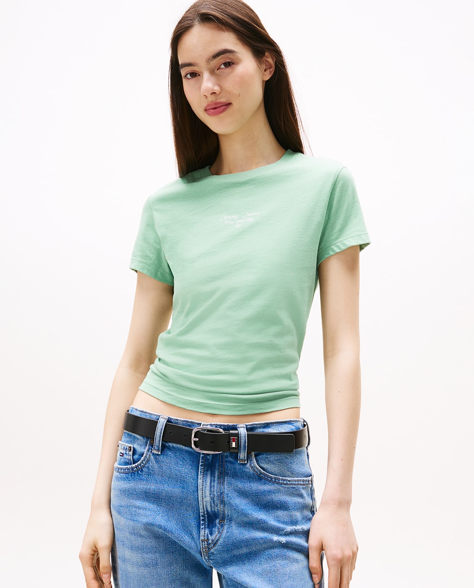 Imagem 0 de T-shirt Slim Fit com Logótipo Estampado