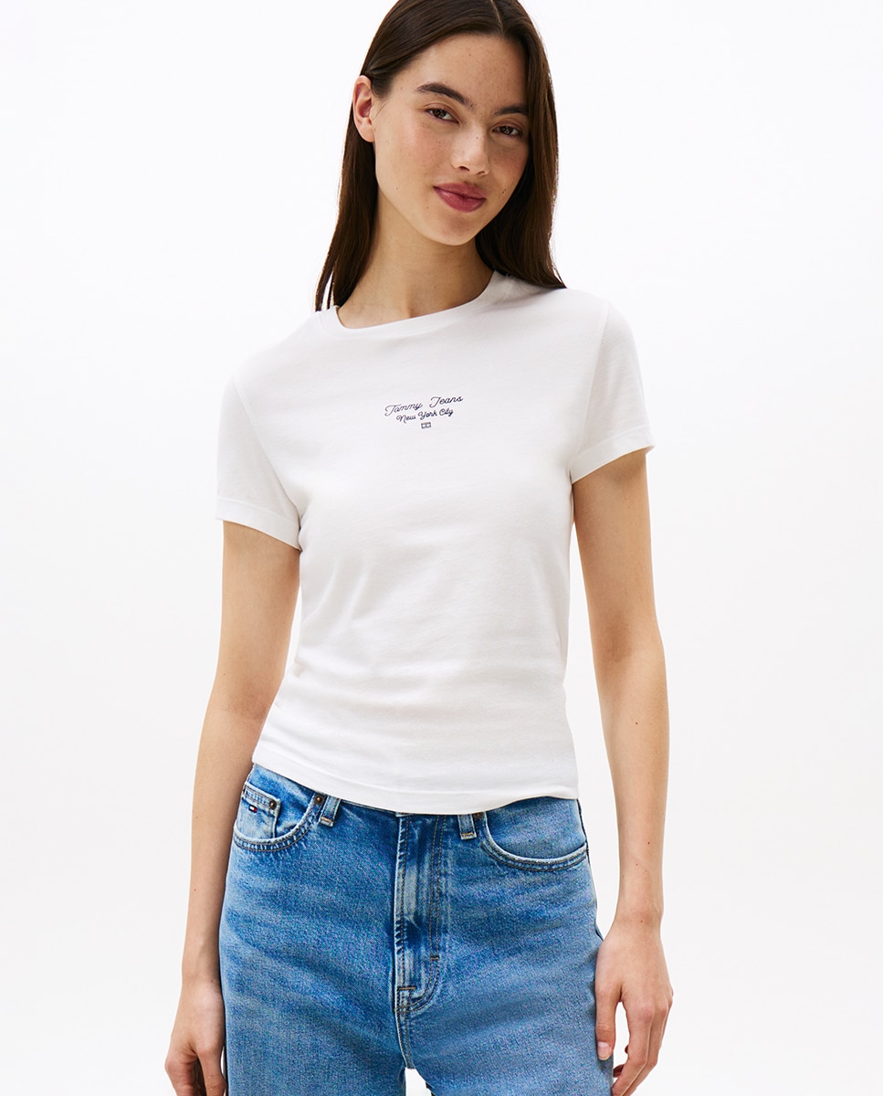 Imagem 0 de T-shirt Slim Fit com Logótipo Estampado