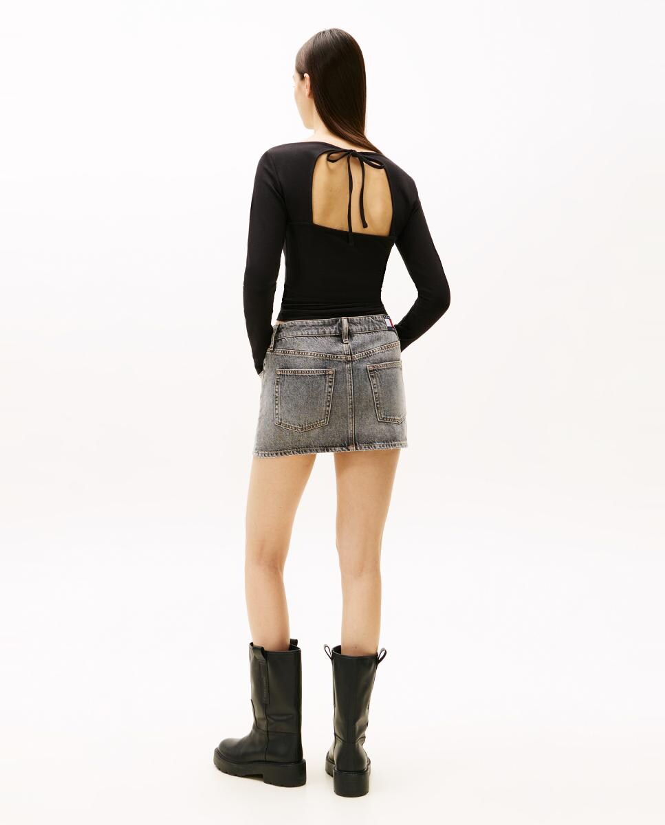 Top Slim Fit com Detalhes Brilhantes no Logótipo Preto-2