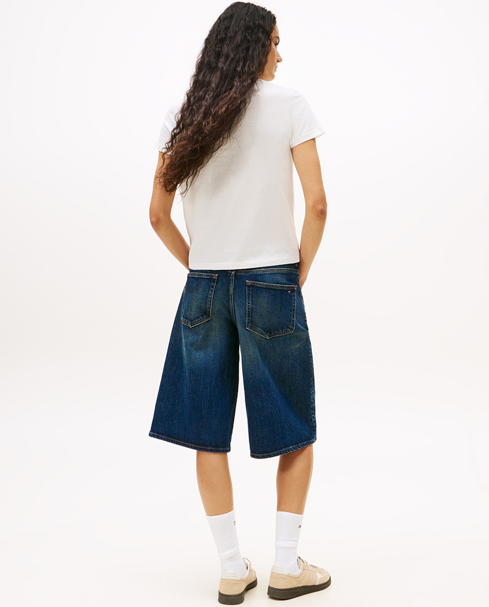 T-shirt Regular Fit com Logótipo Estampado Cru-2