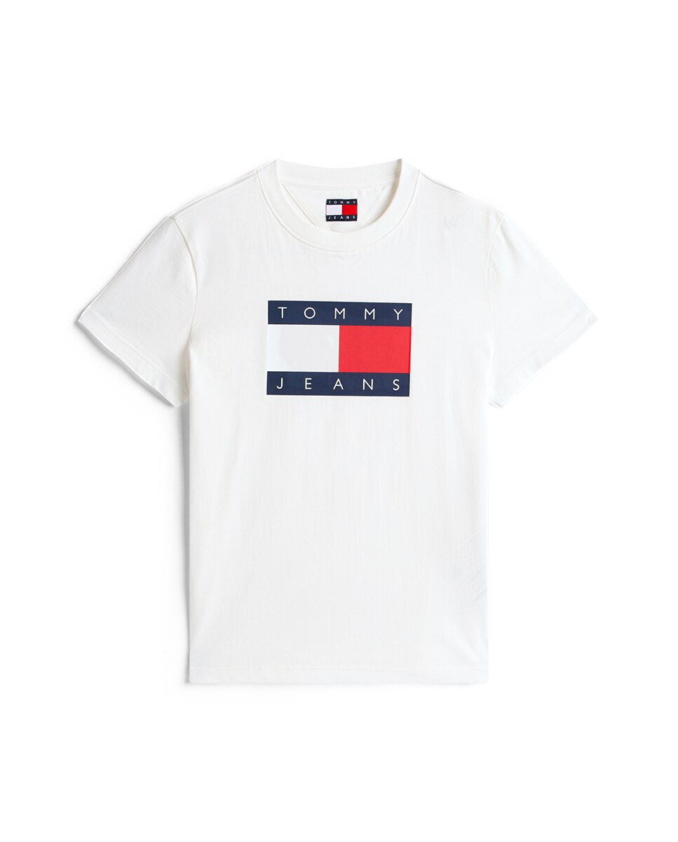 T-shirt Regular Fit com Logótipo Estampado Cru-5