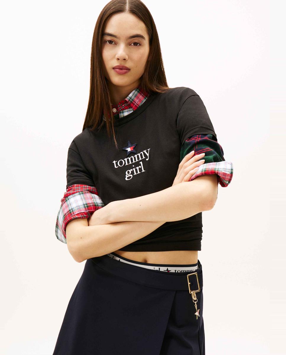 Tommy Jeans - Camiseta de mujer cápsula exclusiva Tommy Girl.