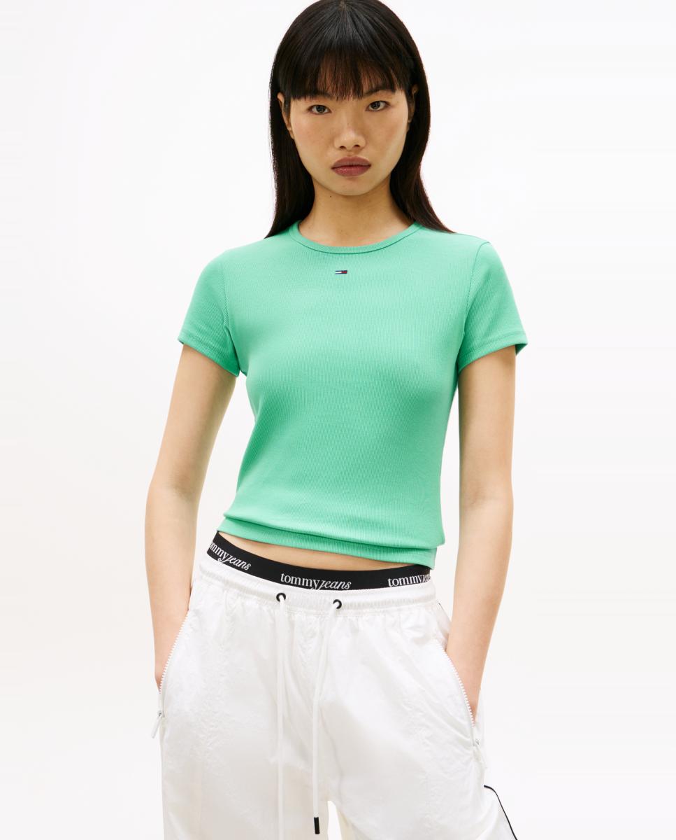 Imagem 0 de T-shirt de Manga Curta Slim Fit Canelada