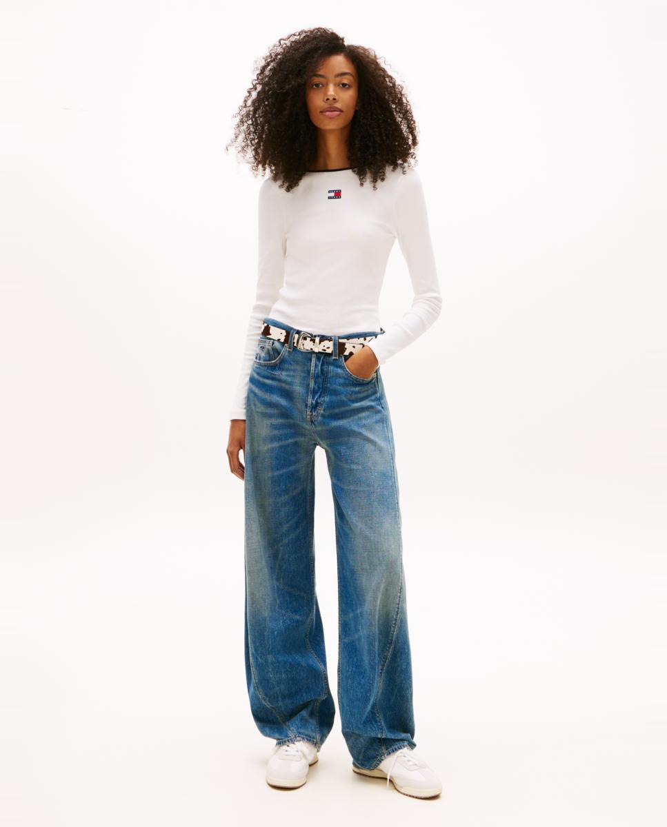 Camisola Slim Fit com Manga Comprida e Costas Abertas Cru-5