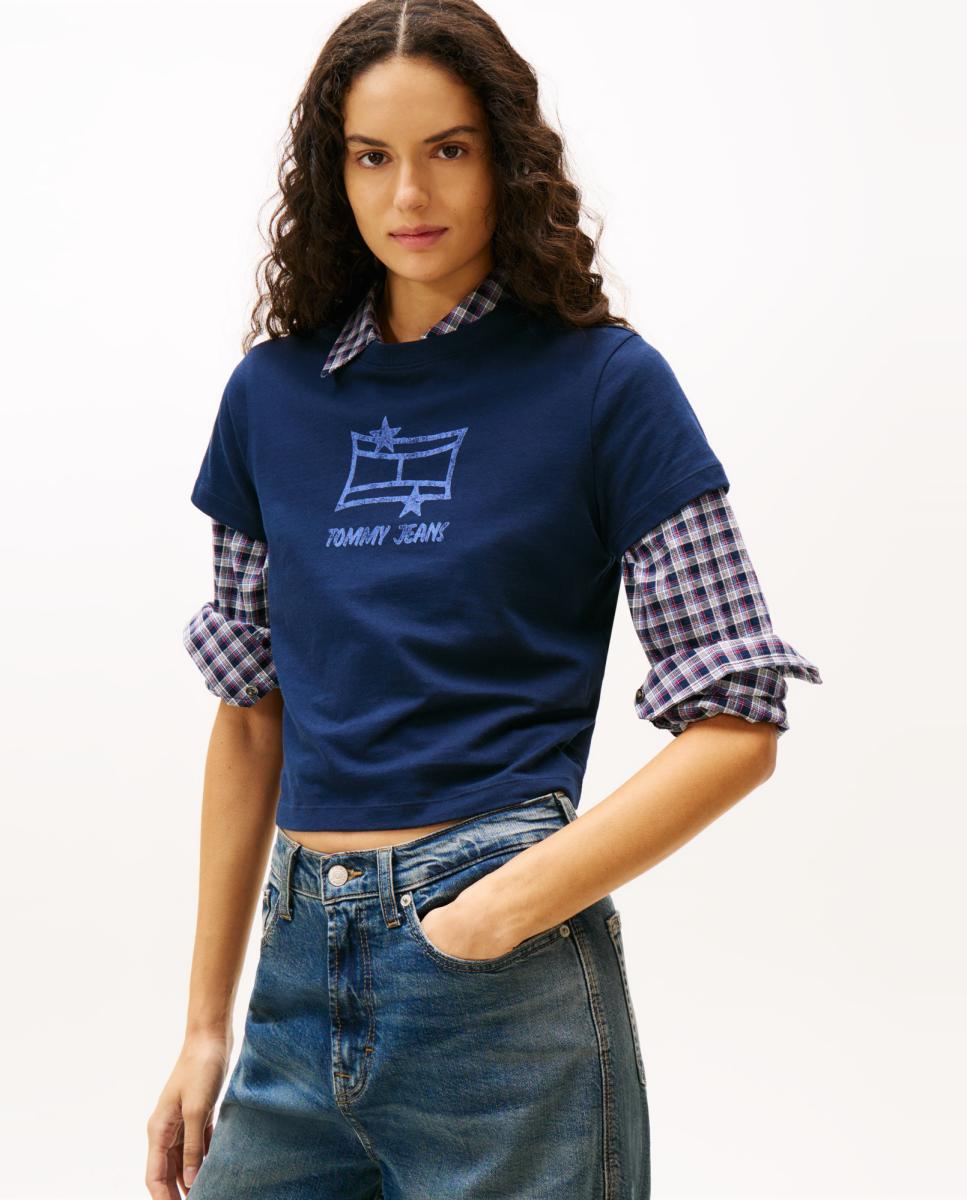 Tommy Jeans - Camiseta de mujer regular fit manga corta.