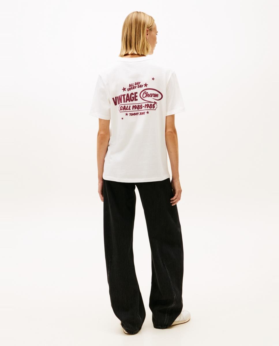 T-shirt Relaxed Fit com Estampados Gráficos Cru-2