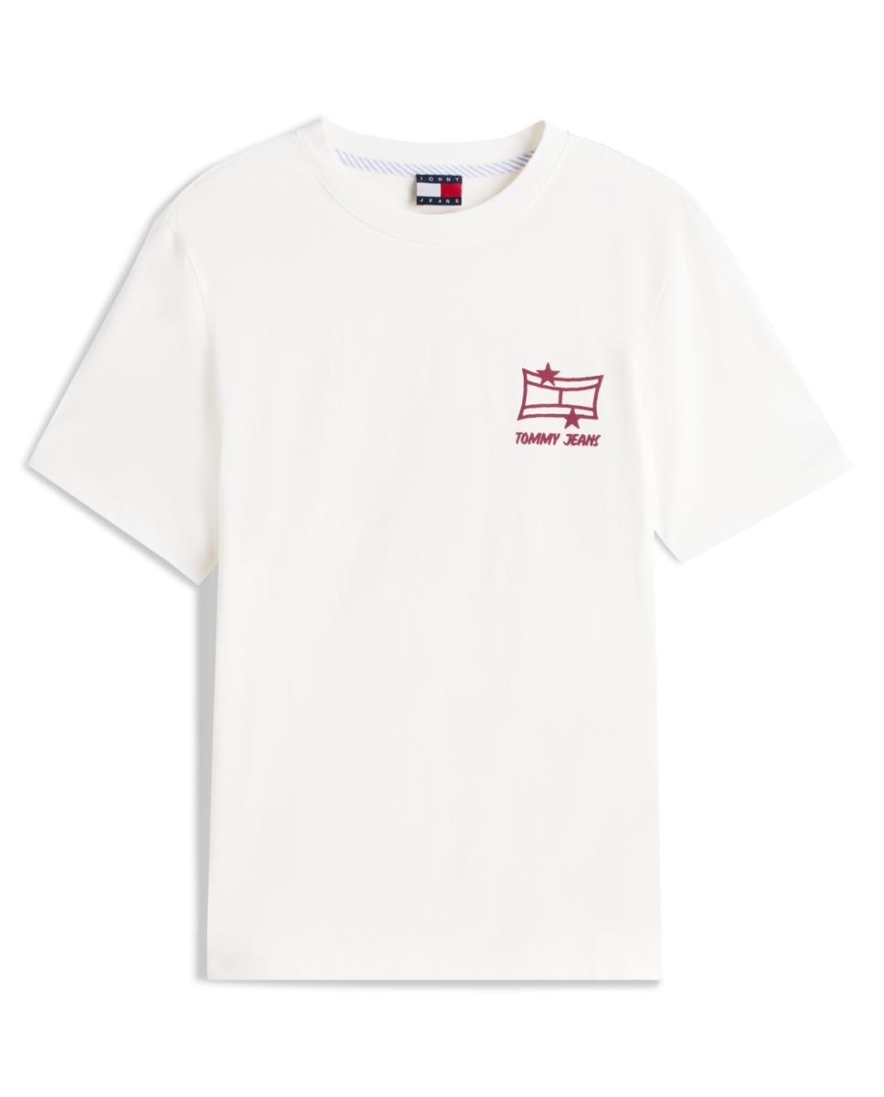 T-shirt Relaxed Fit com Estampados Gráficos Cru-4