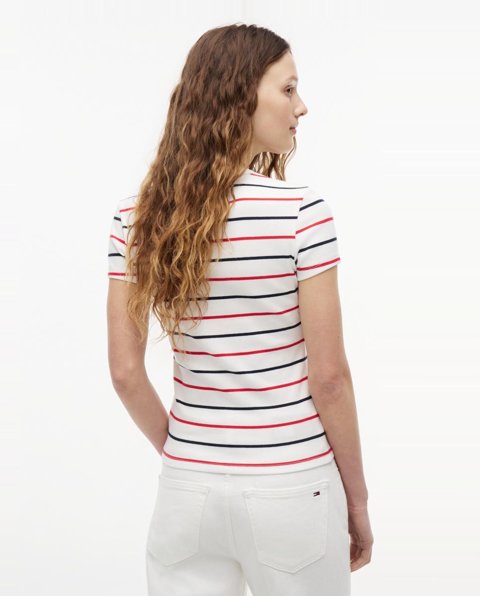 T-shirt Canelada Cintada Branco-3