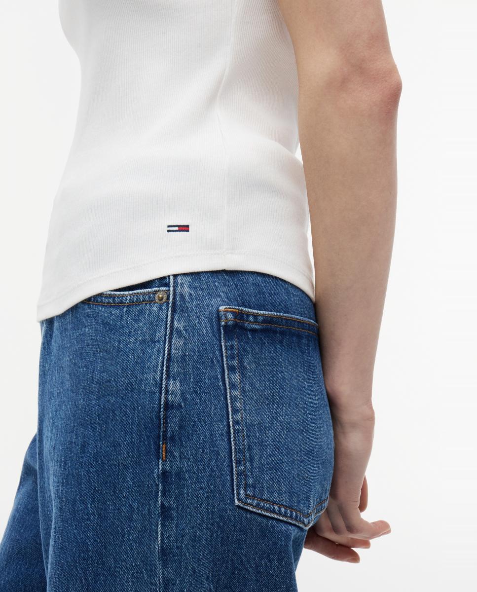 T-shirt sem Mangas com Logótipo Estampado Branco-2