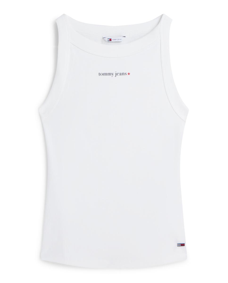 T-shirt sem Mangas com Logótipo Estampado Branco-4