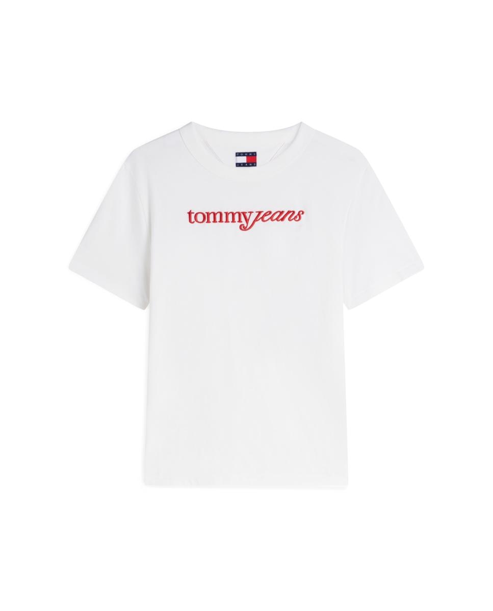 T-shirt Relaxed Fit com Manga Curta Branco-4