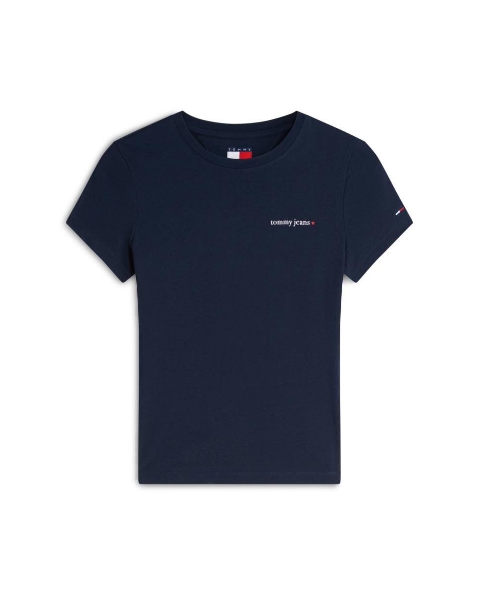 Camiseta de mujer slim fit manga corta - Tommy Jeans - Azul marino Azul marino-4