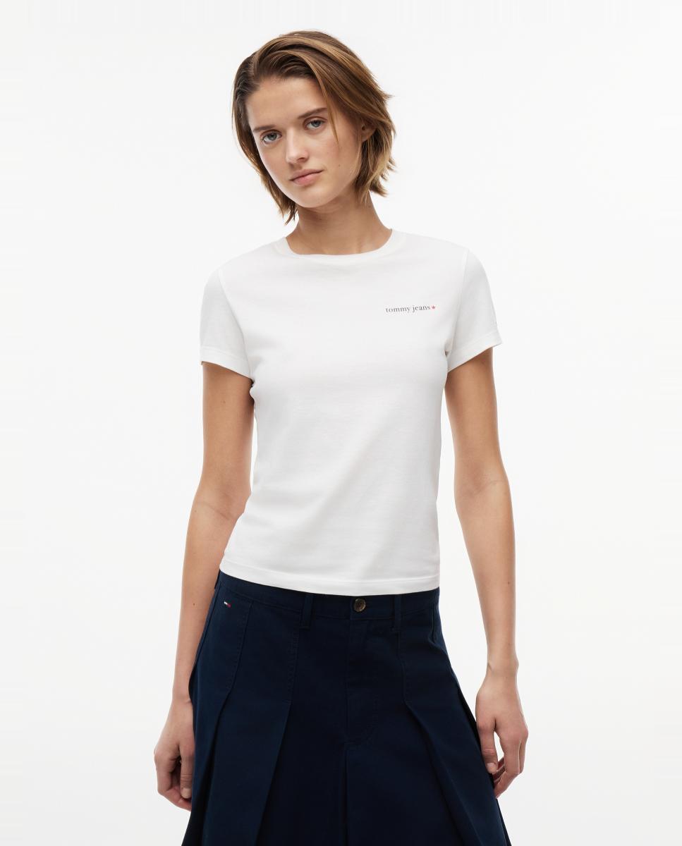 Imagen 1 de Camiseta de mujer slim fit manga corta Blanco