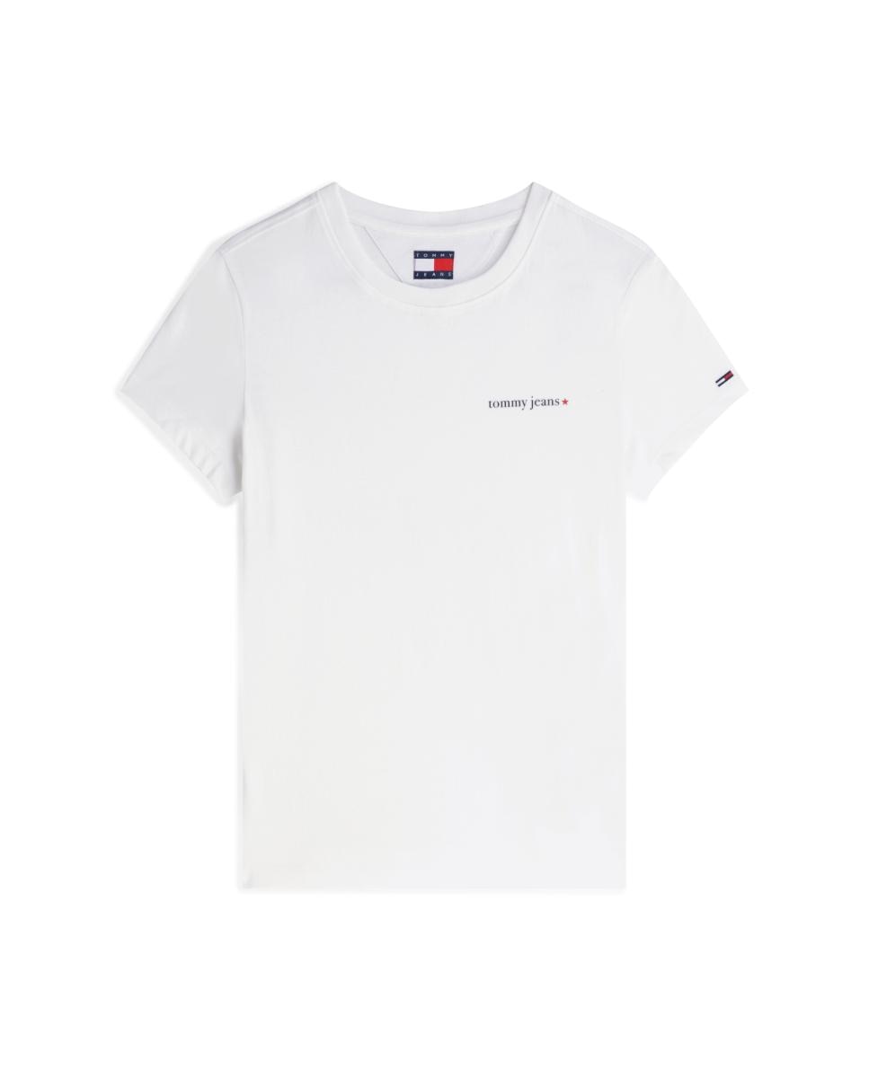 Imagen 4 de Camiseta de mujer slim fit manga corta - Tommy Jeans - Blanco Blanco