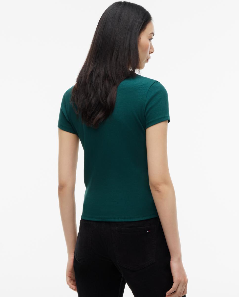 Camiseta essential slim fit de Tommy Jeans - Verde oscuro Verde oscuro-4