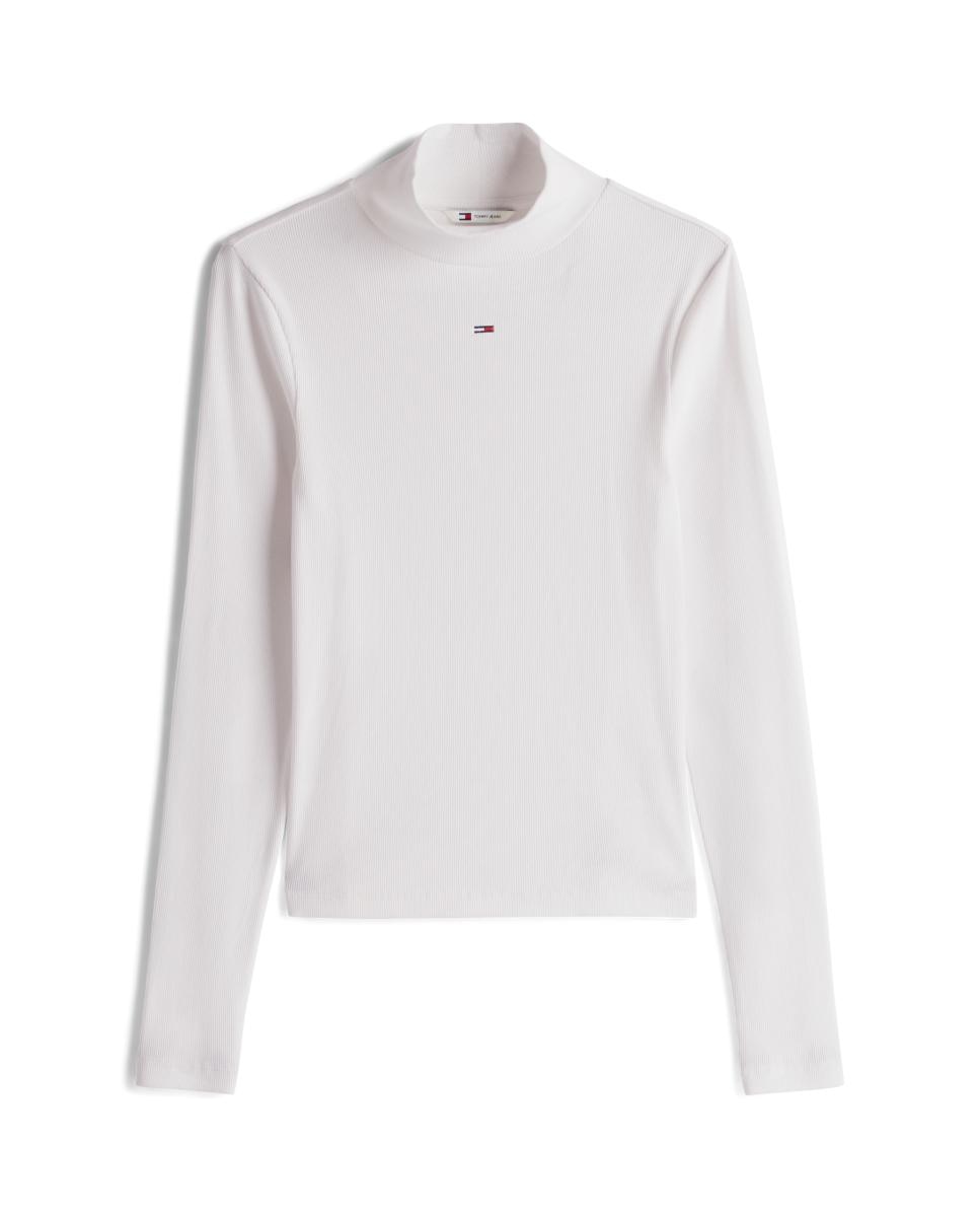 Camisola Essential de Manga Comprida Slim Fit Branco-5