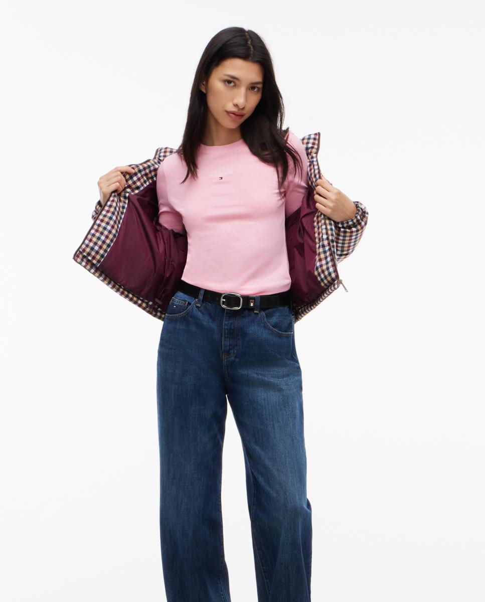Camiseta clásica de manga larga slim fit de Tommy Jeans - Rosa claro Rosa claro-2