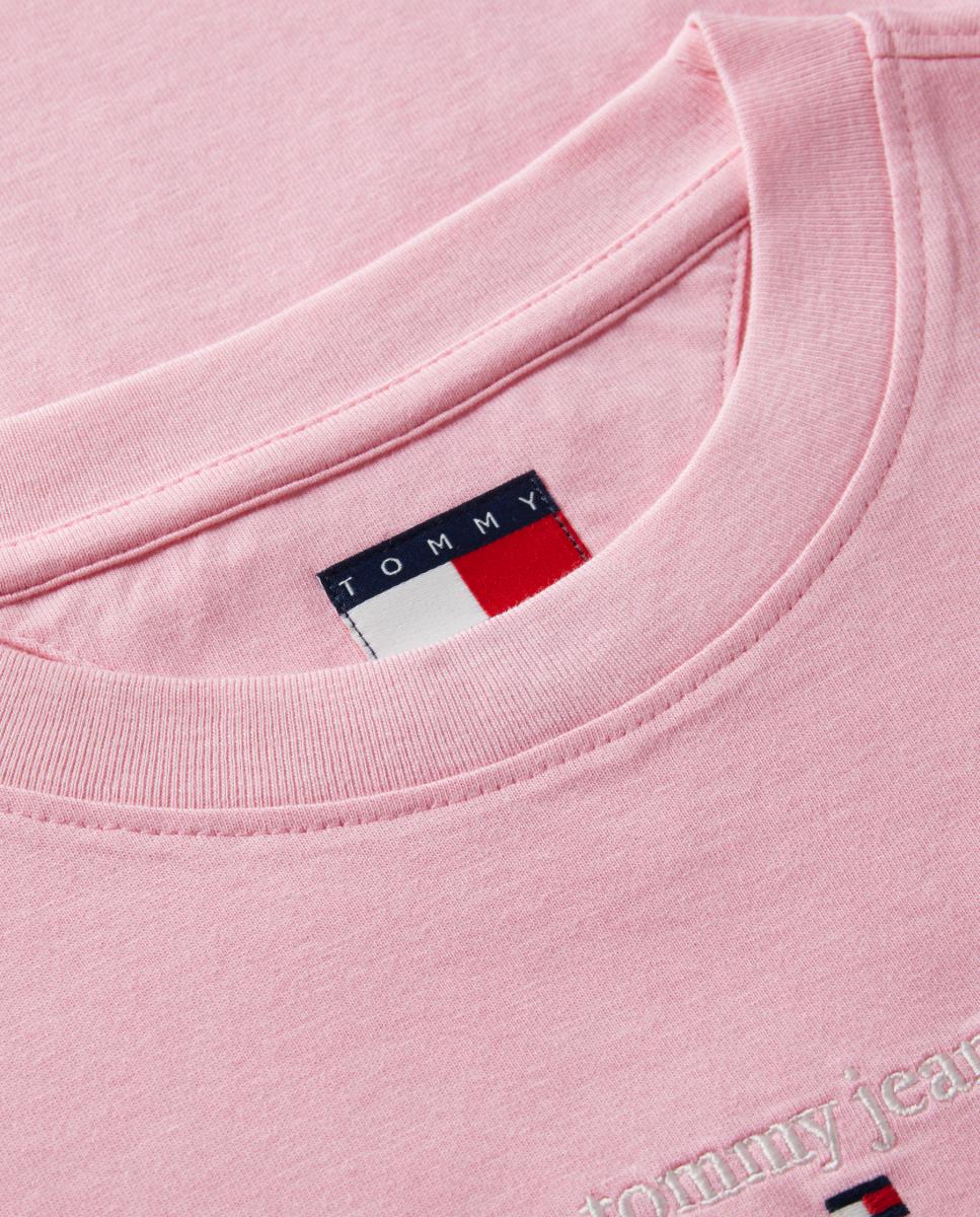 Camiseta clásica de manga larga slim fit de Tommy Jeans - Rosa claro Rosa claro-7