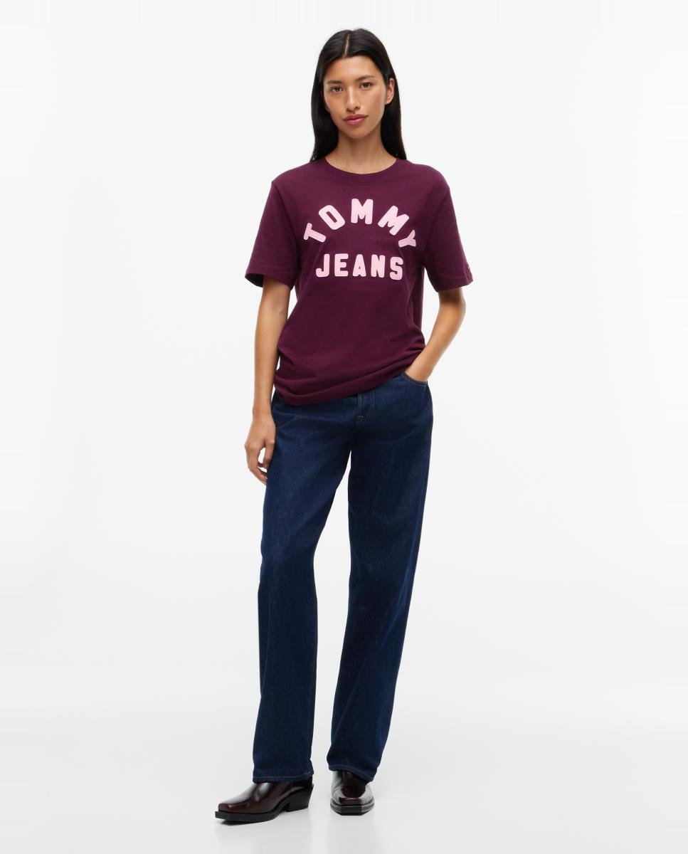 T-shirt Varsity Relaxed Fit Bordeaux-7