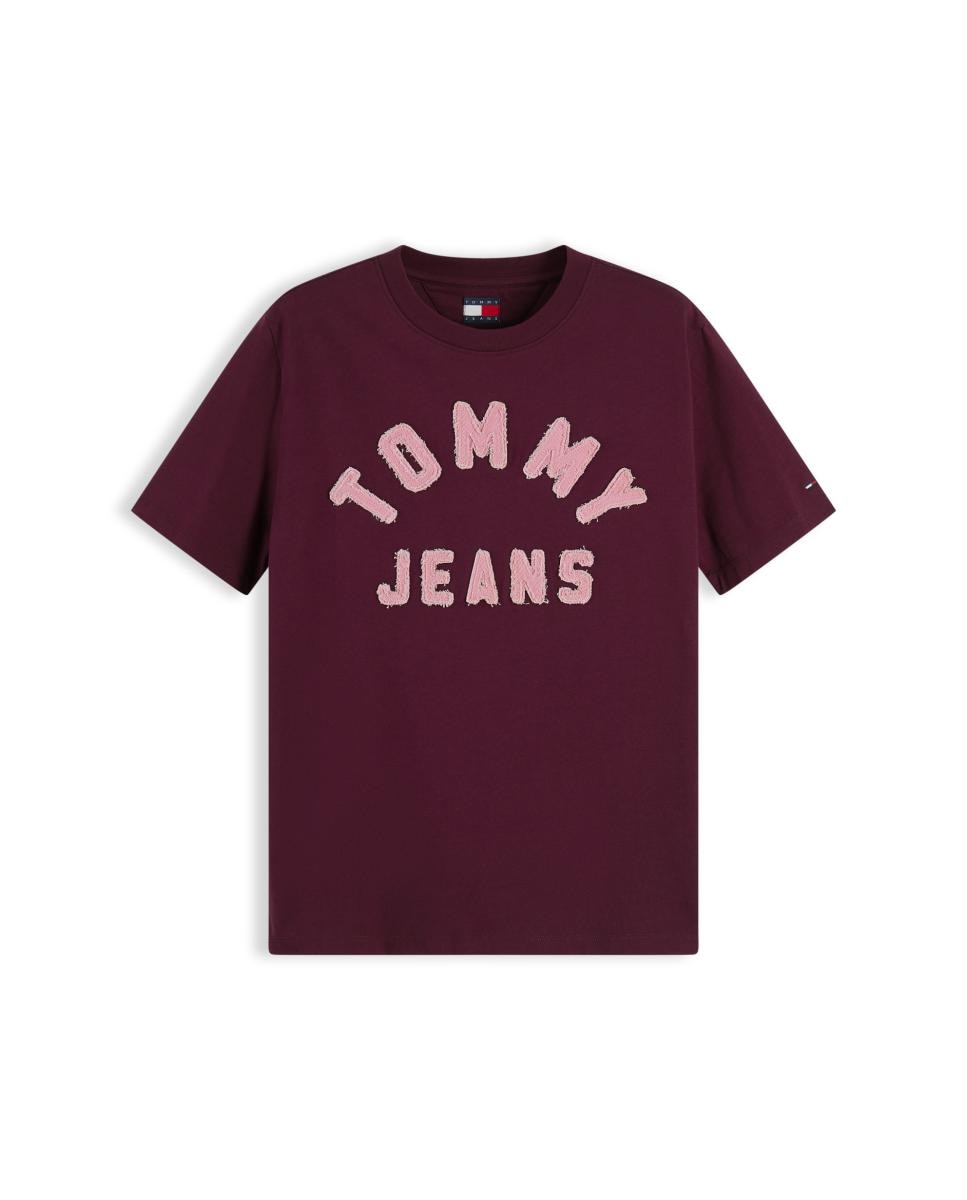 T-shirt Varsity Relaxed Fit Bordeaux-4