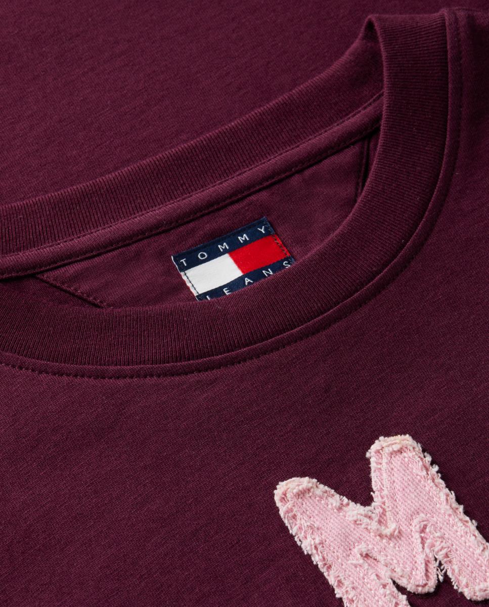 T-shirt Varsity Relaxed Fit Bordeaux-6