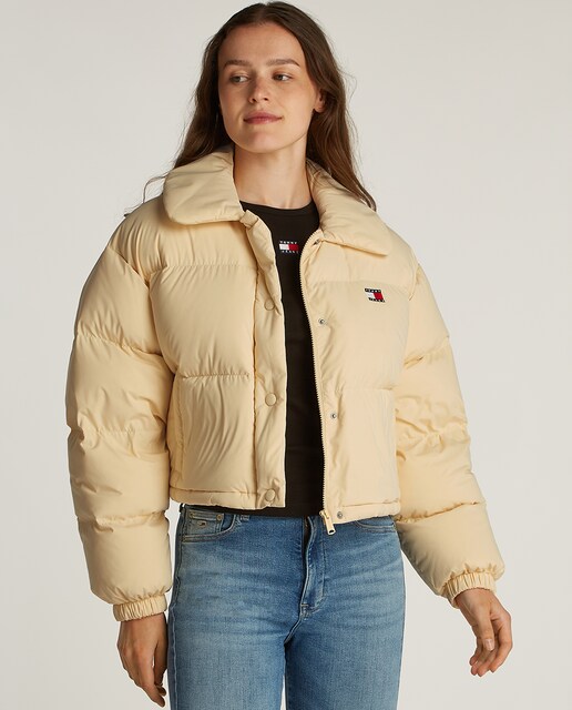 Plumífero de mujer acolchado cropped fit