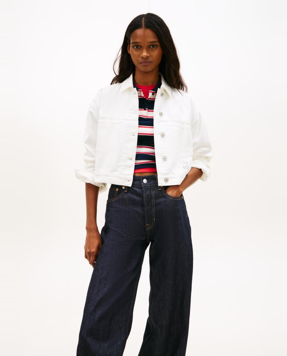 Imagem 0 de Casaco de Ganga Oversized Cropped