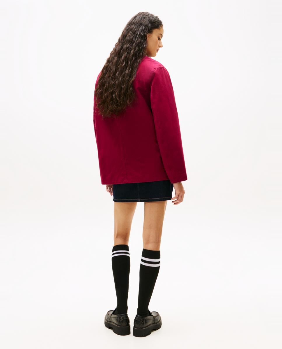 Casaco Regular Fit de Inspiração Workwear Bordeaux-2
