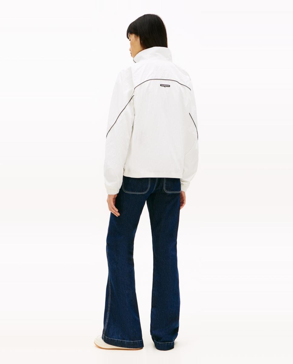 Casaco Desportivo Regular Fit com Fecho de Correr e Logótipo Script Branco-2