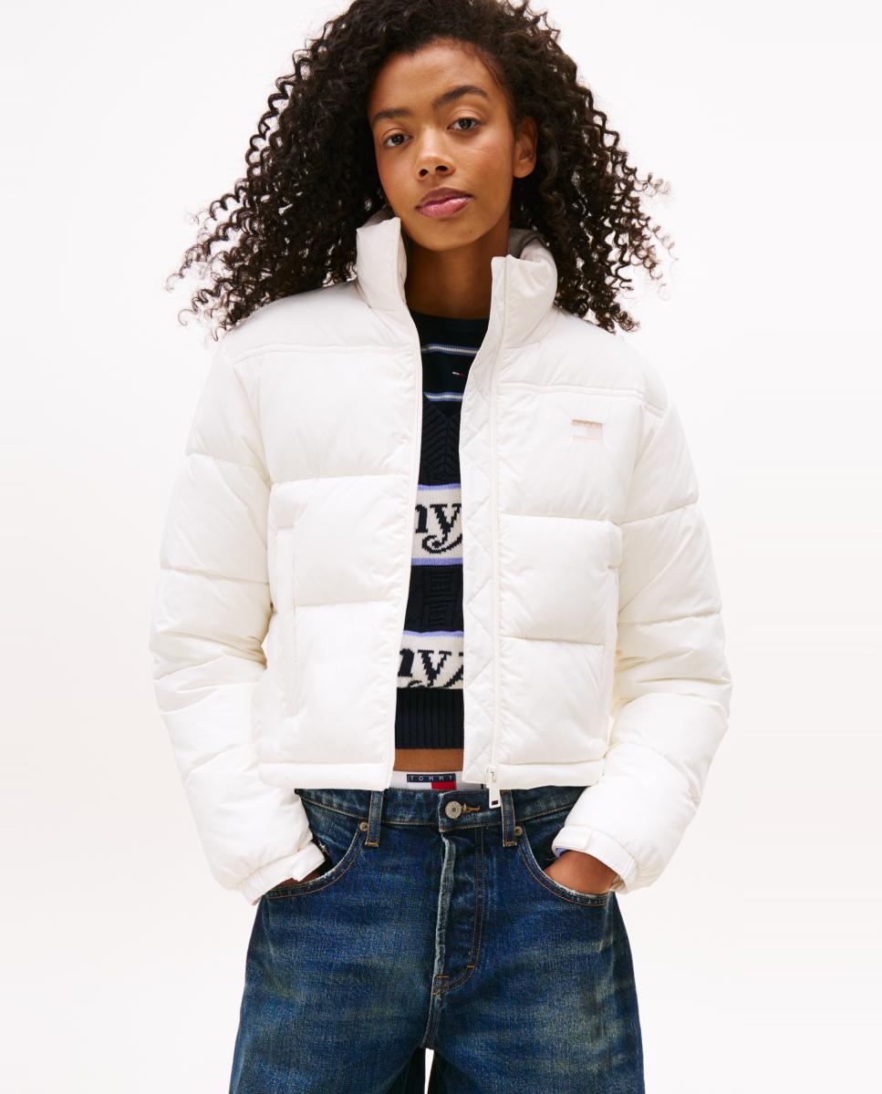 Imagen 0 de Chaqueta crop de Tommy Jeans Blanco