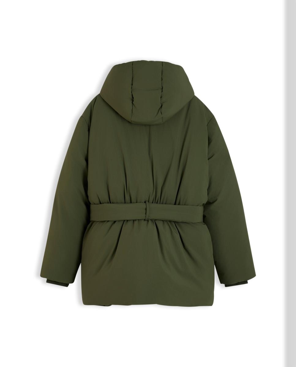 Sobretudo Acolchoado Verde-militar-7