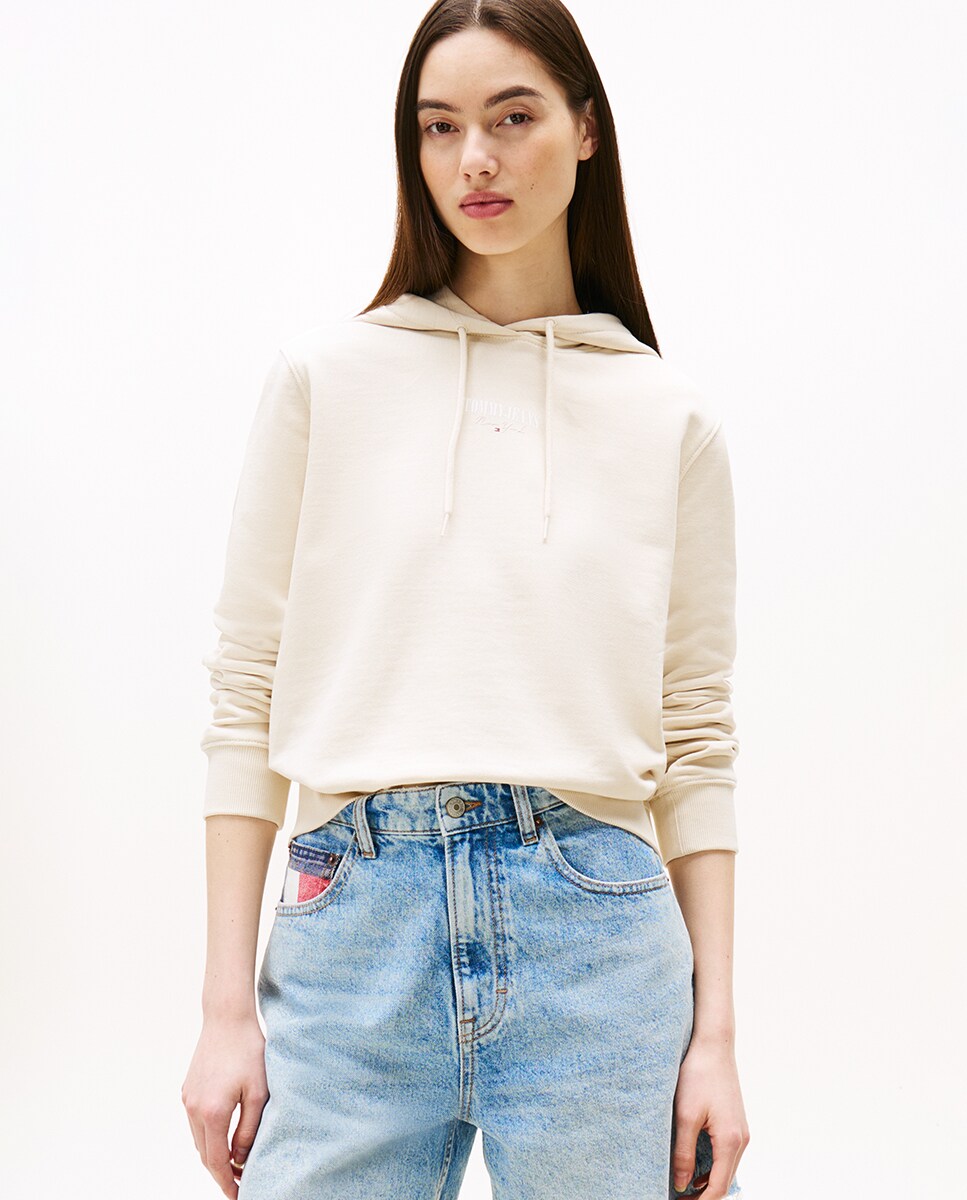 Sweatshirt Regular Fit com Capuz Castanho-1