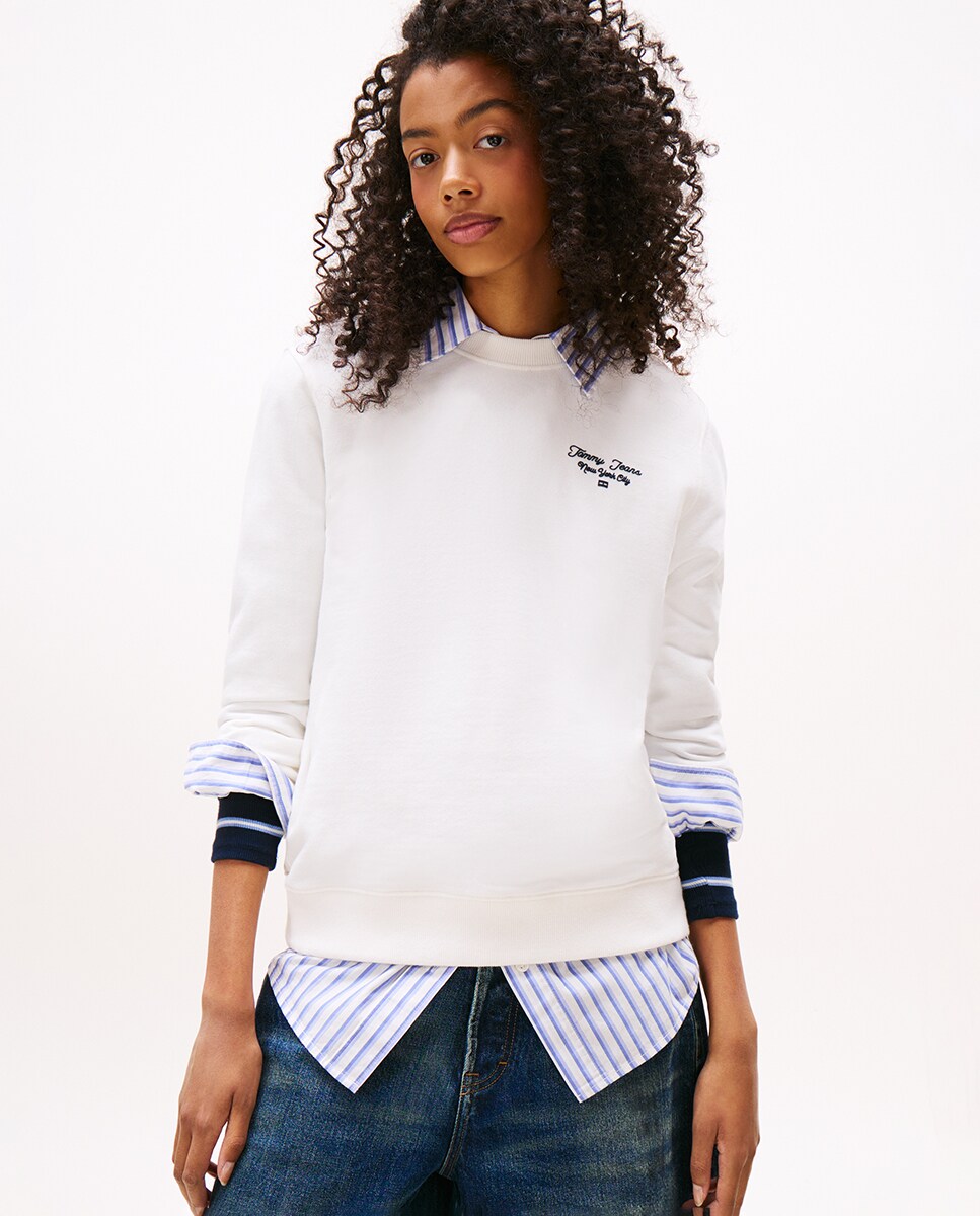 Sweatshirt com logótipo estampado e fit regular Cru-1